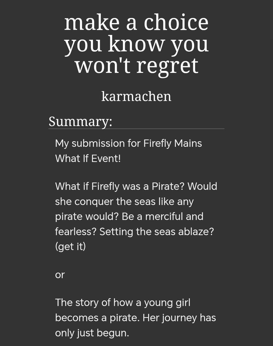 technically a prologue ish story but we take these right 🔥🔥🔥
 archiveofourown.org/works/68786461