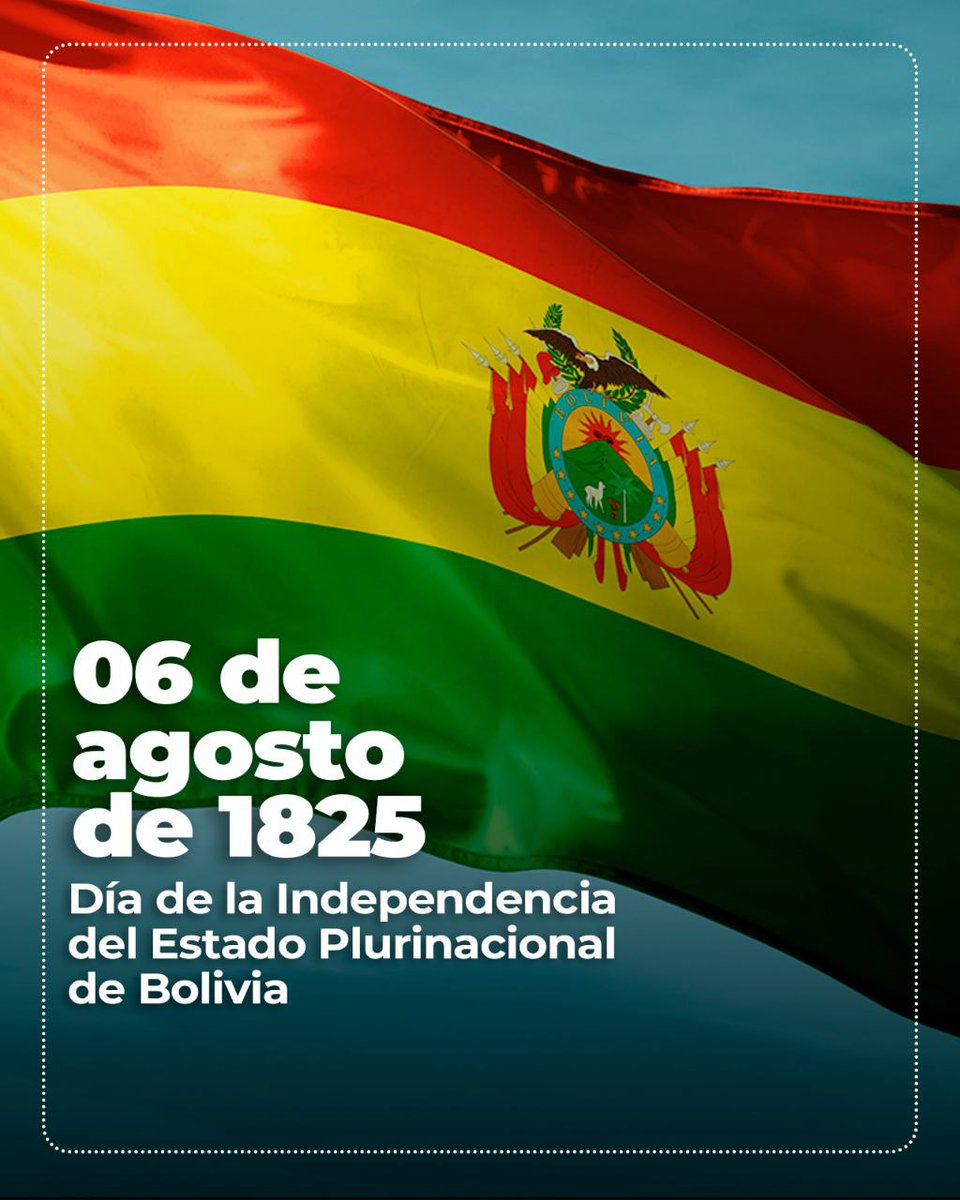 Iliana💫 (@ilianatsm) on Twitter photo En nombre del Presidente <a href="/NicolasMaduro/">Nicolás Maduro</a> expresamos nuestras más sinceras felicitaciones al pueblo de Bolivia y al Gobierno del Presidente Luis Arce en ocasión del 200º aniversario de la proclamación de la independencia del dominio español en 1825.
#BolivarianismoParaLaPaz
#CHCh En nombre del Presidente <a href="/NicolasMaduro/">Nicolás Maduro</a> expresamos nuestras más sinceras felicitaciones al pueblo de Bolivia y al Gobierno del Presidente Luis Arce en ocasión del 200º aniversario de la proclamación de la independencia del dominio español en 1825.
#BolivarianismoParaLaPaz
#CHCh