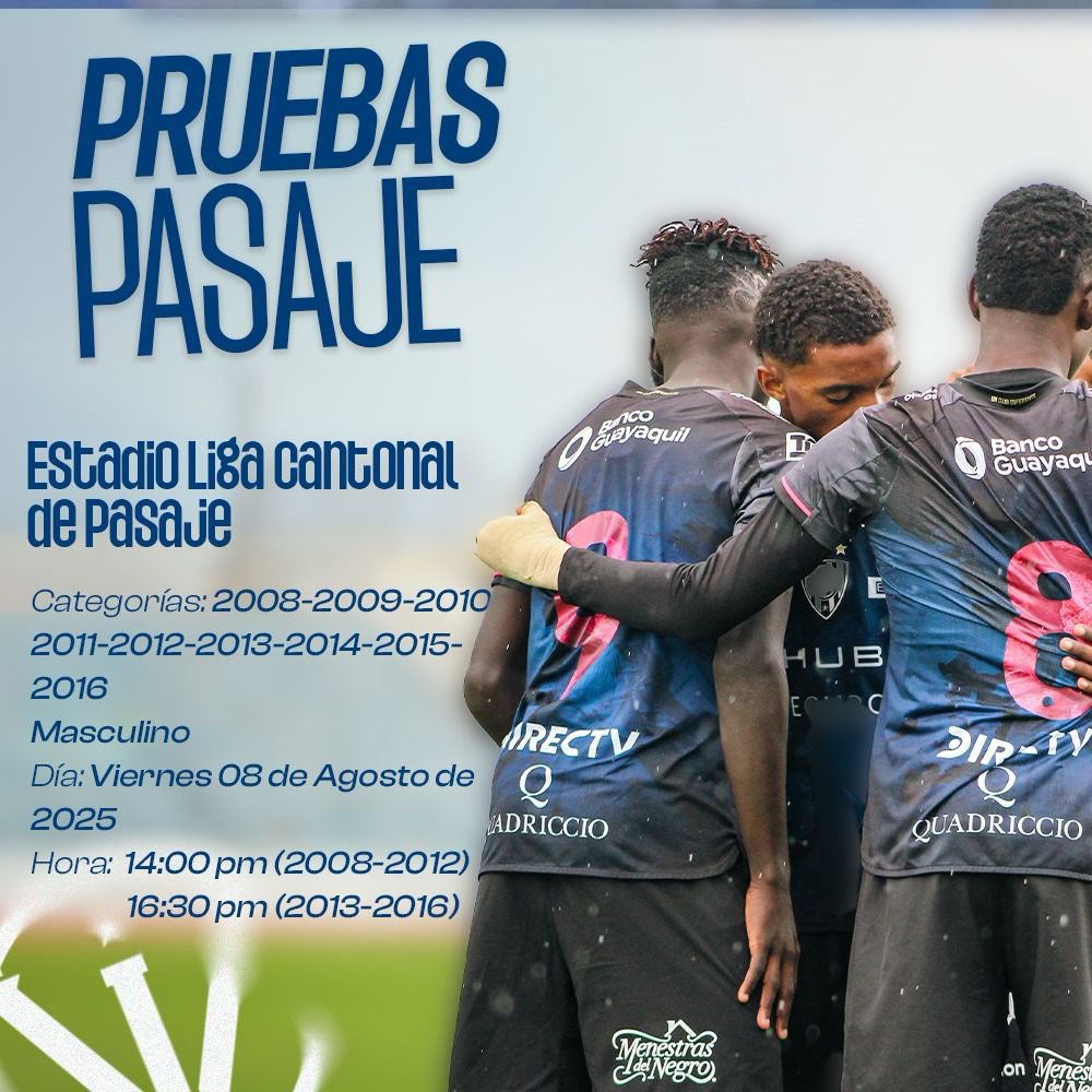 ATENCIÓN Pruebas #IDV 
🤝 Revisa las Categorías
⏰ Revisa los horarios 

👀👇Toda prueba es GRATUITA y deben llevar cédula de identidad