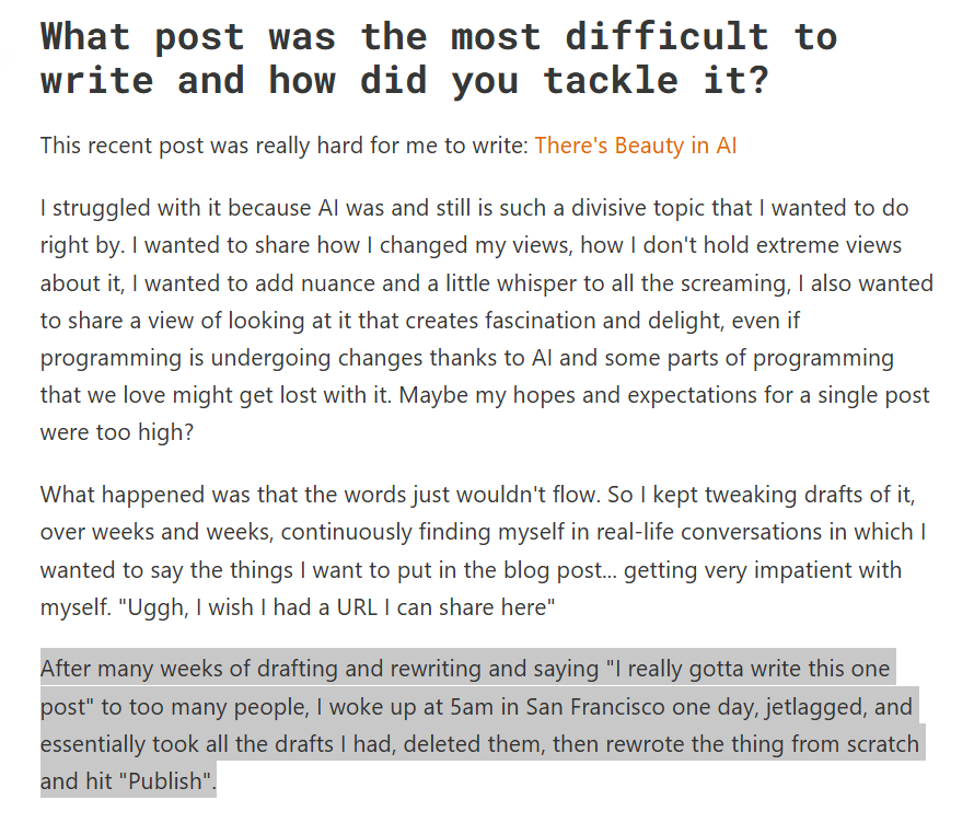 Cynthia Dunlop (@c_a_dunlop) on Twitter photo New tech blogger interview: <a href="/thorstenball/">Thorsten Ball</a> shares his writing reflections and tips writethatblog.substack.com/p/thorsten-bal… New tech blogger interview: <a href="/thorstenball/">Thorsten Ball</a> shares his writing reflections and tips writethatblog.substack.com/p/thorsten-bal…