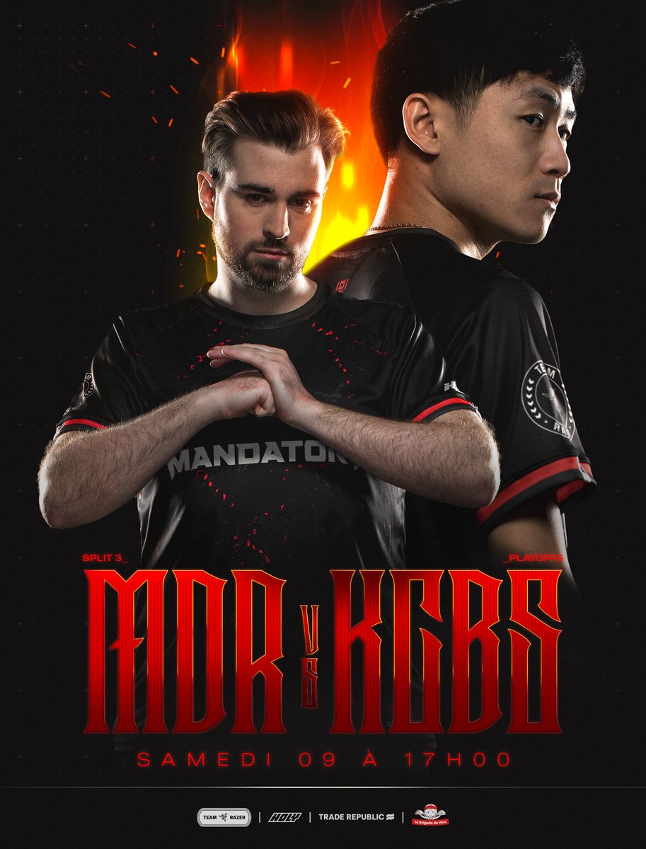 Mandatory (@mandatorygg) on Twitter photo Mandatory 🆚 <a href="/KarmineCorp/">Karmine Corp</a> Blue Stars
Un match, une place en demi Lower. Soyez là.
📍 Samedi 9 août à 17h
🎙️ twitch.tv/zerator Mandatory 🆚 <a href="/KarmineCorp/">Karmine Corp</a> Blue Stars
Un match, une place en demi Lower. Soyez là.
📍 Samedi 9 août à 17h
🎙️ twitch.tv/zerator