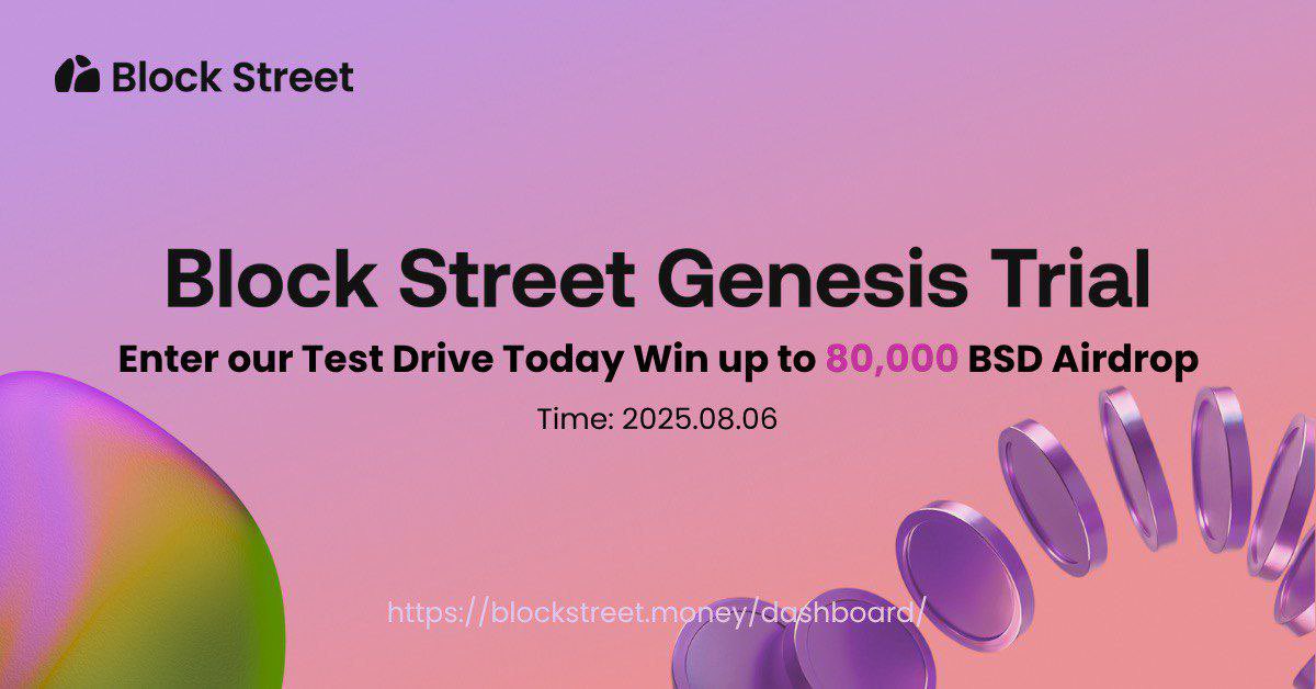 Elitexbtee's tweet image. Hey guys BSD MVP Test Drive 📅 Aug 6
We built the MVP. 

Now you break it🔥.

⚙️ 150 $BSD reward pool 💵 + blockstreet.money/dashboard?invi…

🔧 Join now:
• Follow @BlockSt_HQ &amp;amp; @Elitexbtee

• Like + RT
• Drop your BSD wallet below

💣 Deadline: 24h. Bring the chaos.

#BSDchallenge…