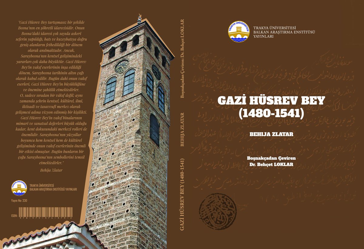 Boşnakçadan tercüme ettiğim "Gazi Hüsrev Bey (1480-1541)" kitabı eskilerin tabiriyle artık kisve-i tab'a büründü ve Trakya Üniversitesi Yayınevi tarafından satışa sunuldu. Bu kitap, Padişah torunu olan Bosna Sancakbeyi Gazi Hüsrev Bey'e dair Türkçede ilk biyografi eseridir. 👇