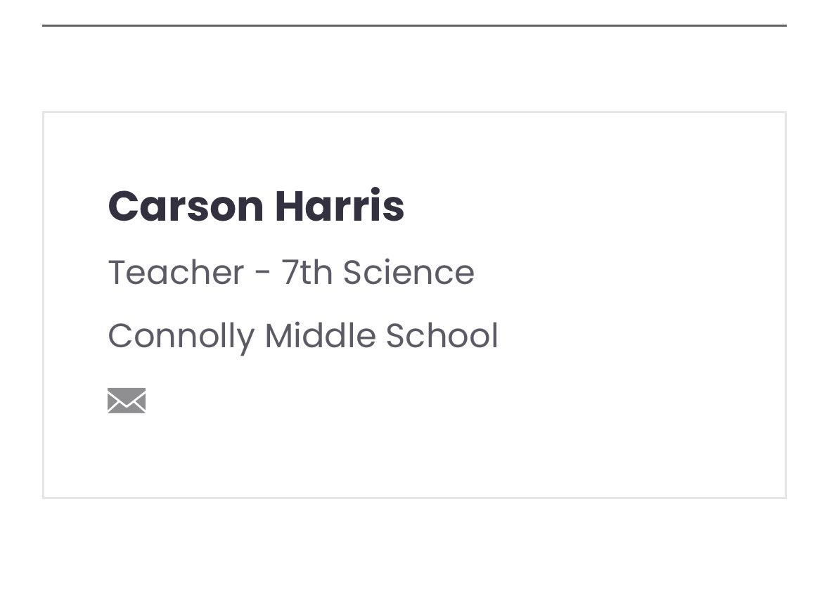 Yes! Carson Harris is a teacher in Tempe.
