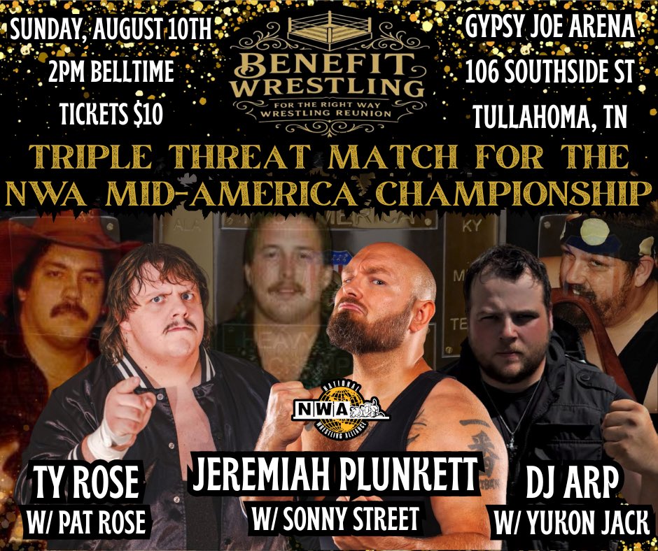 This weekend in TN:
🌴 Sat 8/9
👙 Big Ass Bikini Beach Bash
⏰ 7PM
📍 Bikini Beach Bar, Antioch
💥 IB Boyz ⚡️vs The Faction
🎟️ FREE | 21+ 

🏆 Sun 8/10
🤼‍♂️Right Way Reunion Benefit @ 📍 Gypsy Joe Arena, Tullahoma
⏰ 2PM
💥 Triple Threat for the <a href="/nwa/">NWA</a> Mid-America Title
🎟️ $10