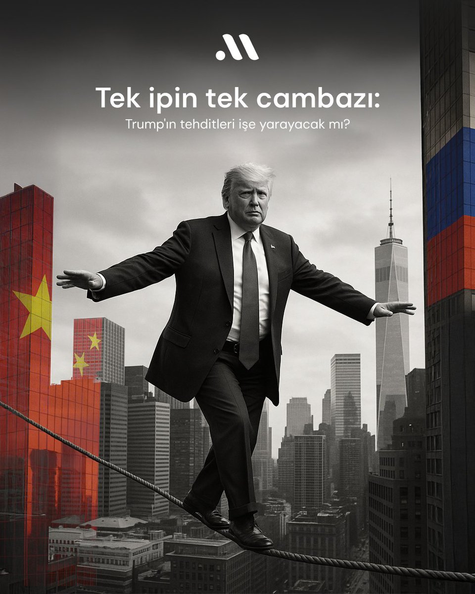 Tek ipin tek cambazı: Trump’ın tehditleri işe yarayacak mı?

Trump, küresel ekonominin tam ortasında, ip üstünde tek başına yürüyor.

Bir yanda Ukrayna’da ateşkes baskısı yaptığı Rusya, diğer yanda bu ülkeyle ticaret yapan Çin ve Hindistan gibi devler var.

8 Ağustos’a kadar