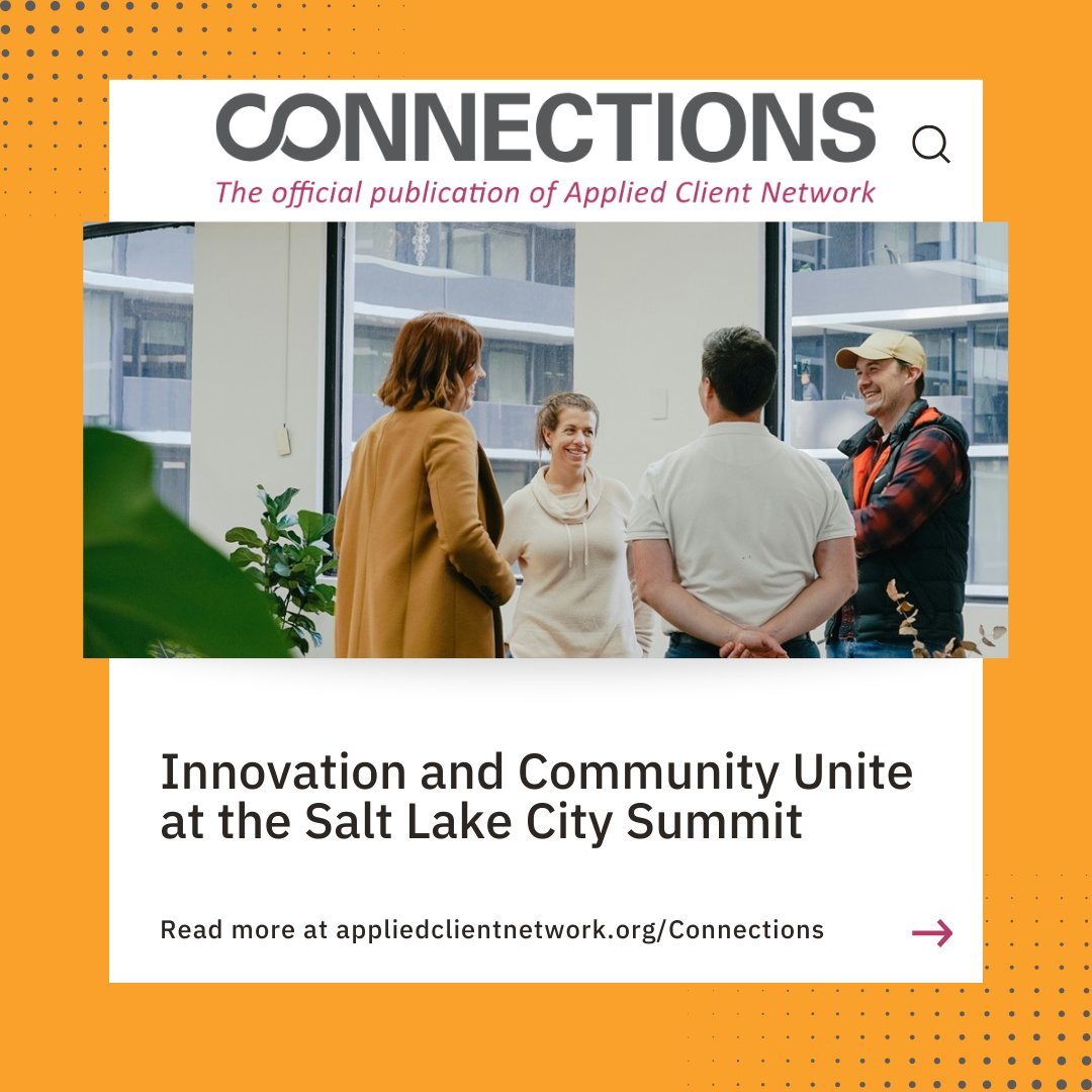 CEO Brian Langerman’s July message looks ahead to the Q3 Summit in Salt Lake City, calling it a space where Applied users come together to learn and connect. He highlights the event’s real-world value and previews his Coffee Talk Live with Rich Belanger. appliedclientnetwork.org/Connections-Pu…