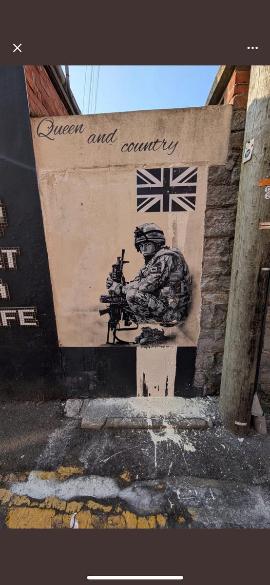 This piece of crap threw paint over this armed force mural in a small Somerset town.

Find him and deport!