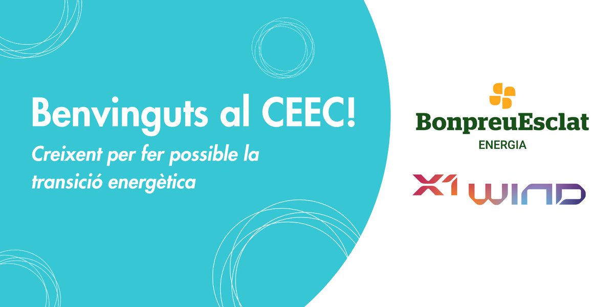 Clúster de l'Energia Eficient de Catalunya (@clusteree) on Twitter photo Donem la benvinguda a dos nous socis! 🥳
🔌 Bonpreu Esclat Energia, nova divisió del grup <a href="/bonpreuesclat/">Supermercats Bonpreu i Esclat</a>, que aposta per la comercialització d’energia 100% renovable i la instal·lació fotovoltaica, amb una clara vocació territorial i compromís amb la #transicióenergètica a Donem la benvinguda a dos nous socis! 🥳
🔌 Bonpreu Esclat Energia, nova divisió del grup <a href="/bonpreuesclat/">Supermercats Bonpreu i Esclat</a>, que aposta per la comercialització d’energia 100% renovable i la instal·lació fotovoltaica, amb una clara vocació territorial i compromís amb la #transicióenergètica a