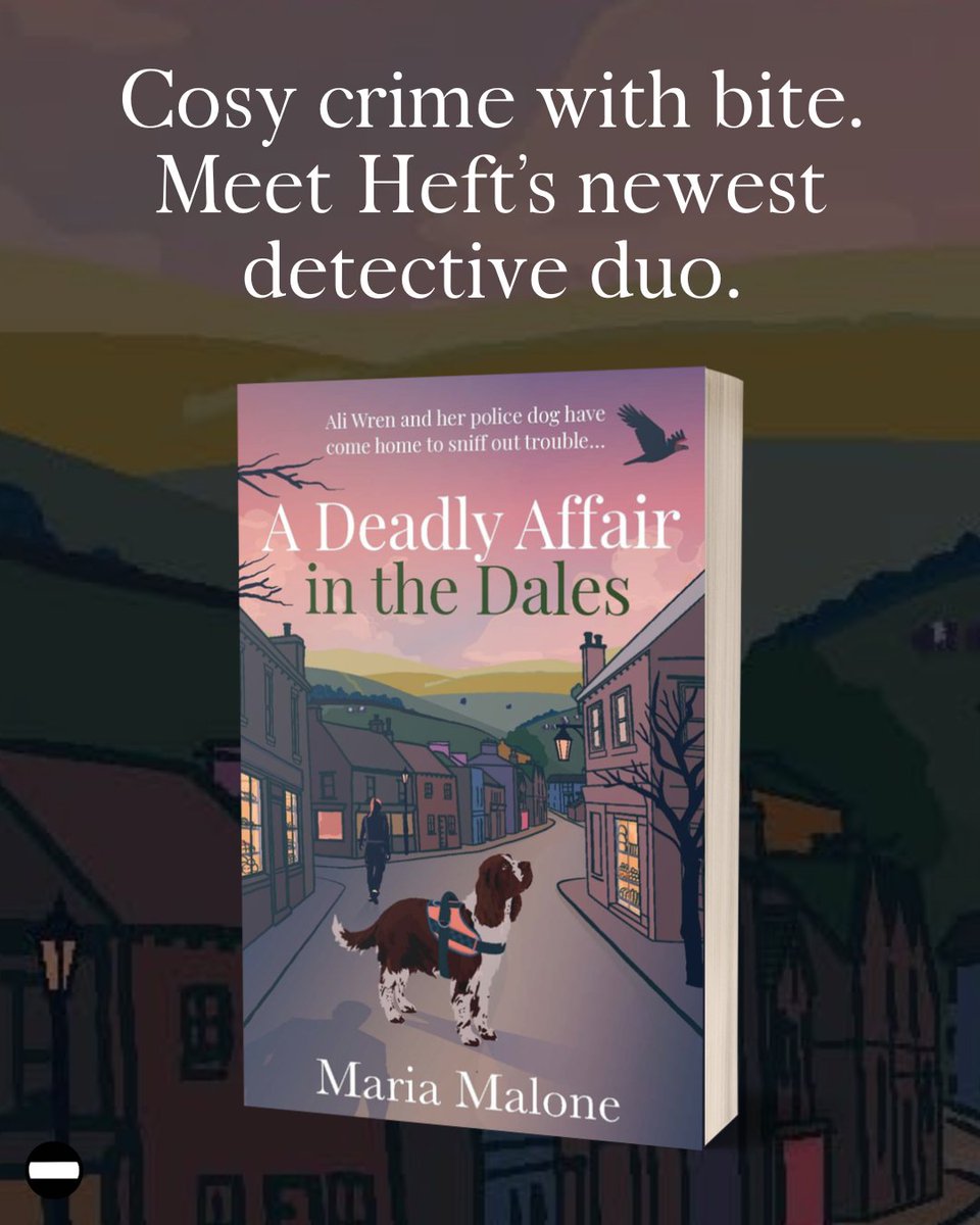 noexitpress's tweet image. When a woman vanishes from the quiet Yorkshire town of Heft, Sergeant Ali Wren &amp;amp; Police Dog Wilson are on the case.

But the deeper they dig, the more secrets the village gives up…

Dive into the mystery series set in the heart of the Yorkshire Dales.

Out Now!

@mariasmalone