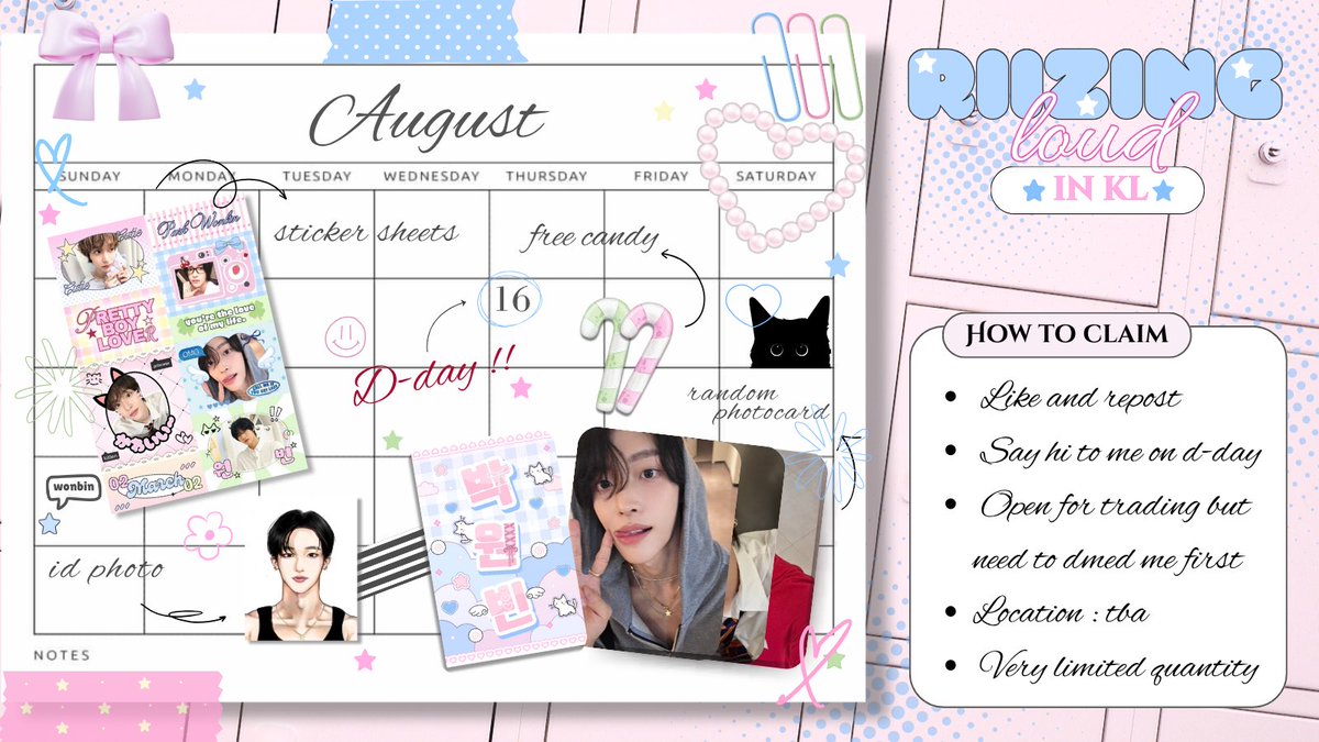 hana seeing riize soon (@wonkittieluver) on Twitter photo โเฑจเงหโกห เฃช Riizing Loud
in KL wonbin freebies โเฑจเงหโกห เฃช
- by <a href="/wonkittieluver/">hana seeing riize soon</a>
๐ฆน Idea Live Arena, KL
๐ฆน time and loc ; tba
๐ฆน do not sell
โหโก โ like & retweet to claim เซฎ โค โค เพเฝฒแ
#RIIZEinKL #RIIZEinMY #RIIZINGLOUDinMY #RIIZE #WONBIN โเฑจเงหโกห เฃช Riizing Loud
in KL wonbin freebies โเฑจเงหโกห เฃช
- by <a href="/wonkittieluver/">hana seeing riize soon</a>
๐ฆน Idea Live Arena, KL
๐ฆน time and loc ; tba
๐ฆน do not sell
โหโก โ like & retweet to claim เซฎ โค โค เพเฝฒแ
#RIIZEinKL #RIIZEinMY #RIIZINGLOUDinMY #RIIZE #WONBIN