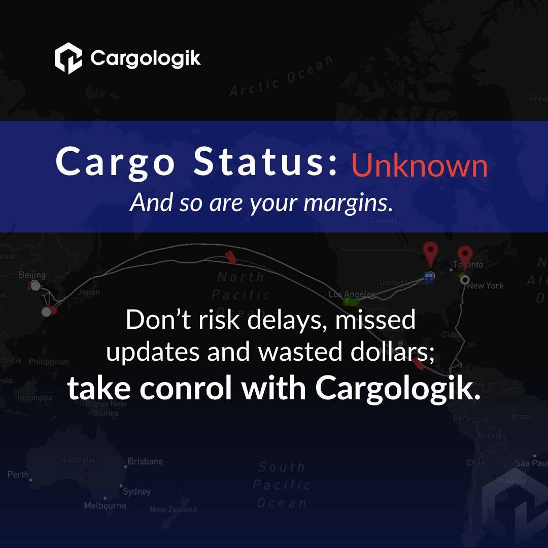 cargologik's tweet image. Not sure where your cargo is⁉️
Get back in control with Cargologik so you always know:
🗺️ Where your cargo is
📍 When it’s arriving
⚠️ What risks to watch for
Move from uncertainty to clarity — book a demo today! 🚀
#logistics #logtech #freighttech #freight #bco #supplychain