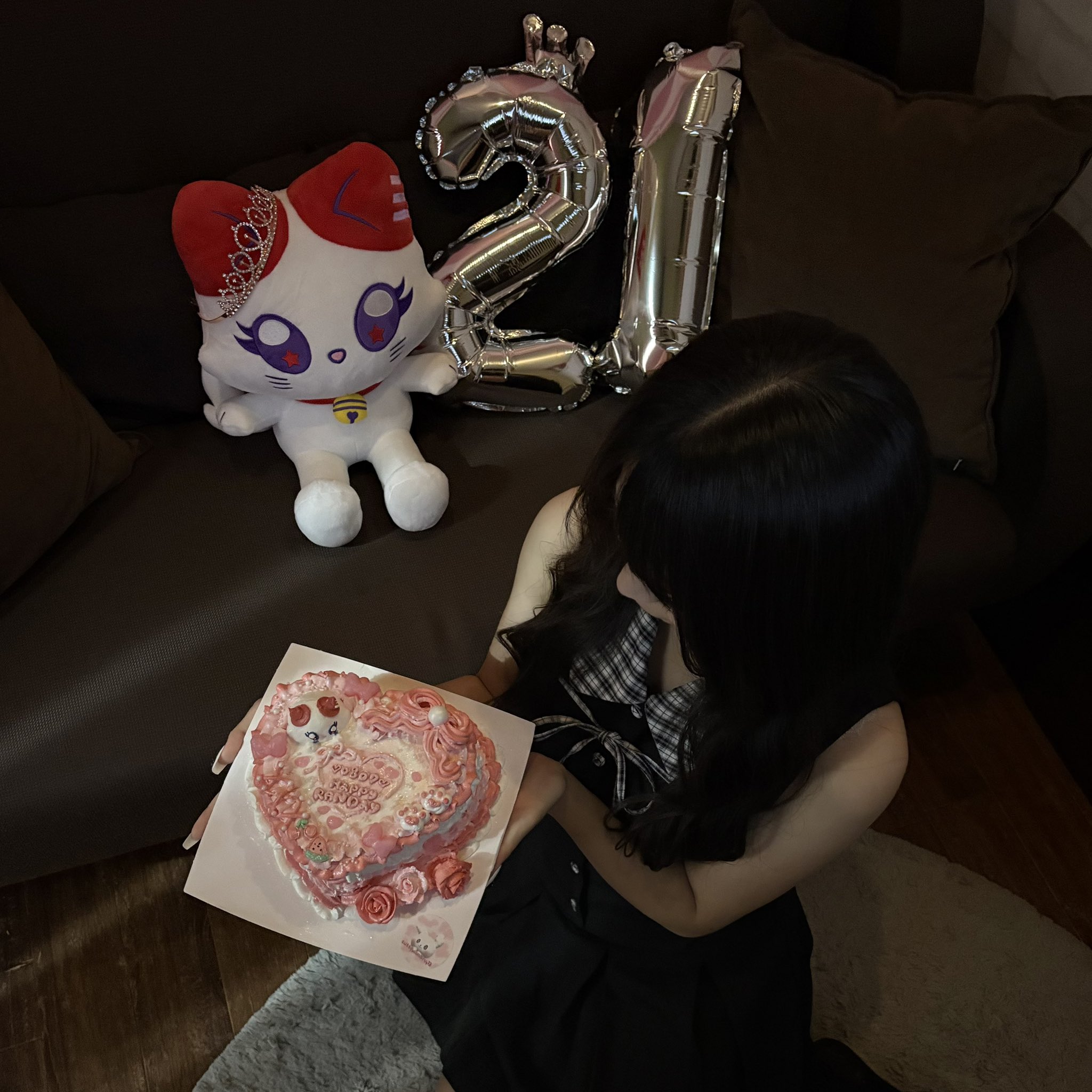 ♡龍蘭ちゃん♡ グレーのワンピース🩶 ̖́- #高嶺のなでしこ #ワンピース