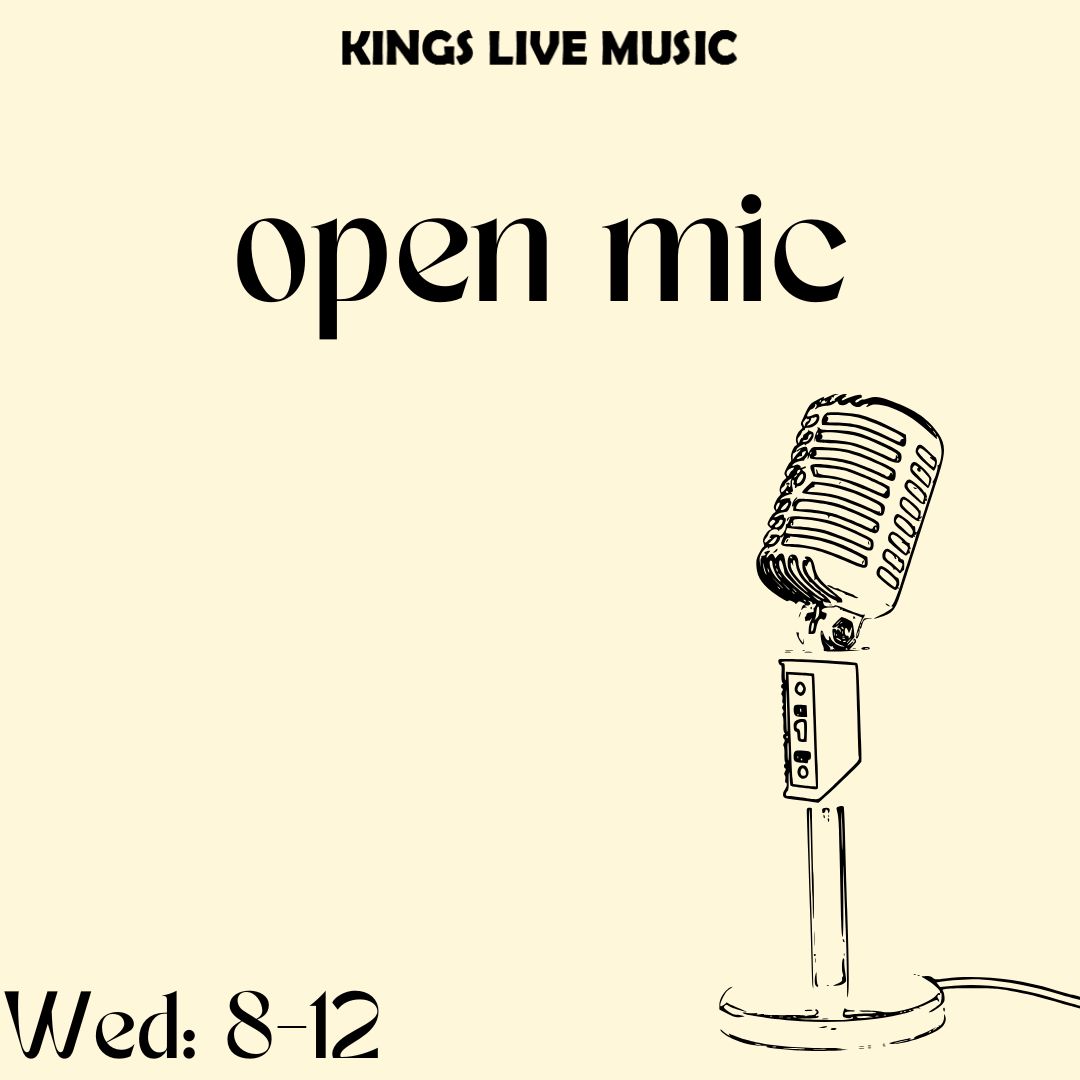 🎤 Show up, sing out, feel good

Free Entry | 18+ | Service Industry Night
#kingslivemusic #openmicnight #feelgood