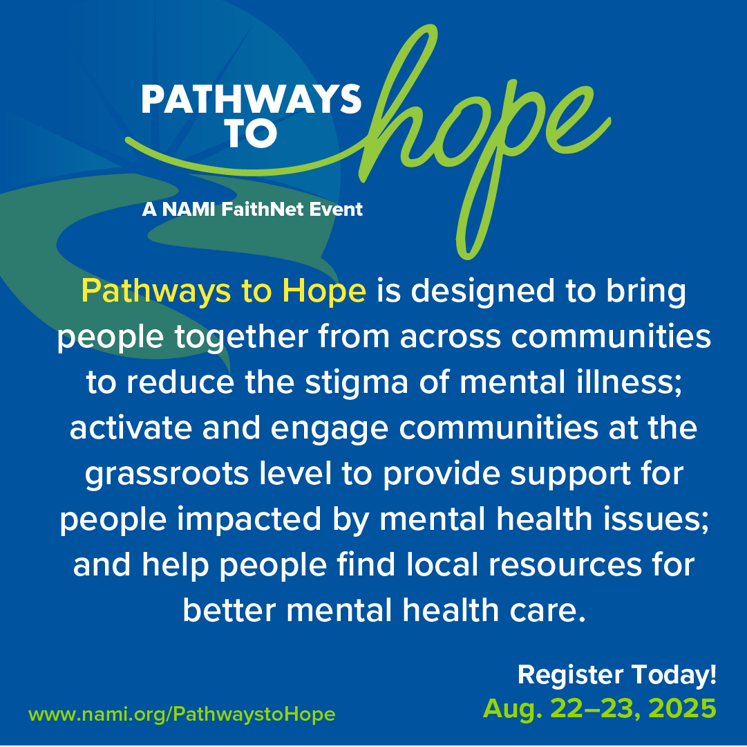NAMICommunicate's tweet photo. 🕊️ Faith and mental health, united.
Join #PathwaystoHope Aug. 22–23 to connect, uplift, and break stigma together.
🔗 https://t.co/4DfqahsXn8
#FaithAndMentalHealth #PathwaysToHope #BreakStigmaTogether https://t.co/Qa6ty5rZrK