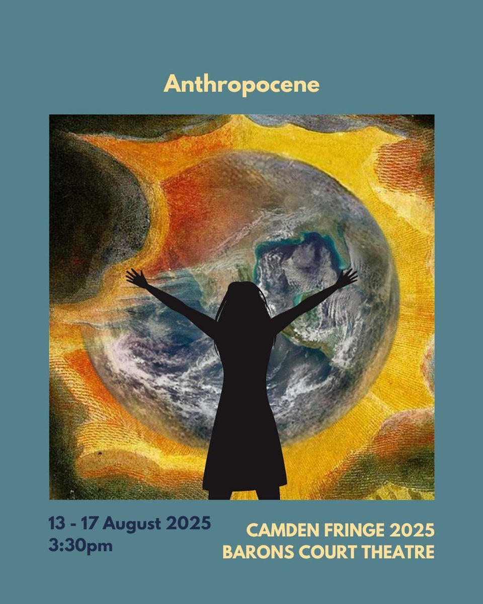 Come see Anthropocene, a story of defiance, climate anxiety, and growing up 

Interwoven with Diana's story, her mother's notebook springs to life to tell the magical story of the creation of Earth.

Anthropocene
13 - 17 August, 3.30pm
🎟️ camdenfringe.com/events/anthrop… @camdenfringe