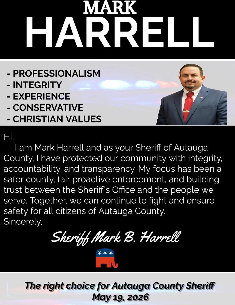 Let's keep Sheriff Mark Harrell!