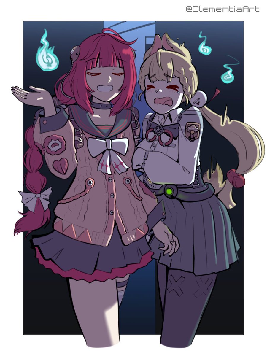 Last of the art raffle prizes! This one was requested by <a href="/MBV4lentin3/">My Bloody Valentine 🏳️‍⚧️</a>!

#ZenlessZoneZero #YuzuAli #UkinamiYuzuha #AliceThymefield