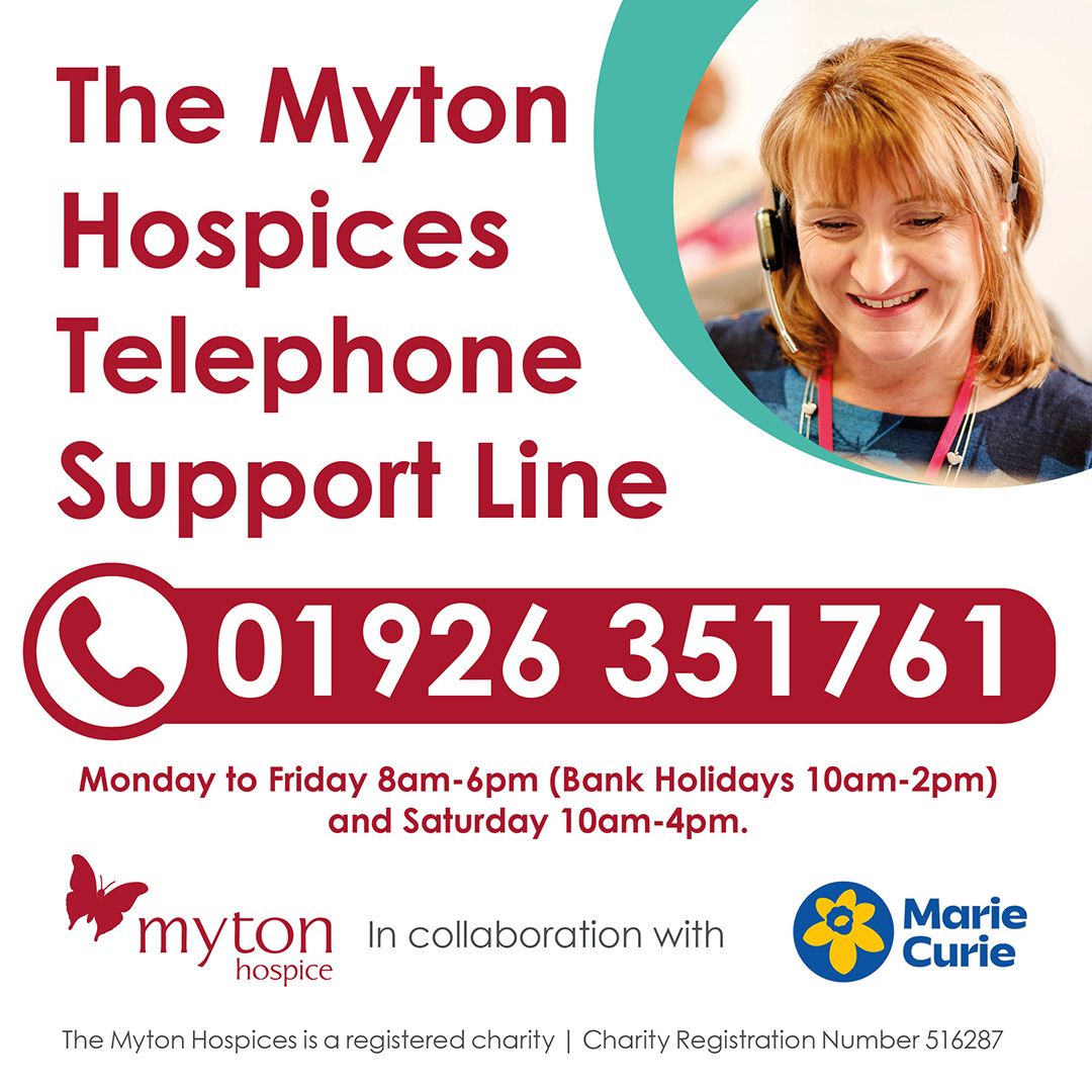 📢 SUPPORT LINE! 📢 #LeamingtonHour

In partnership with Marie Curie, our Support Line provides practical or clinical guidance, and emotional support for those living with or caring for someone with a life-limiting illness, or experiencing bereavement.

buff.ly/49MaTy9