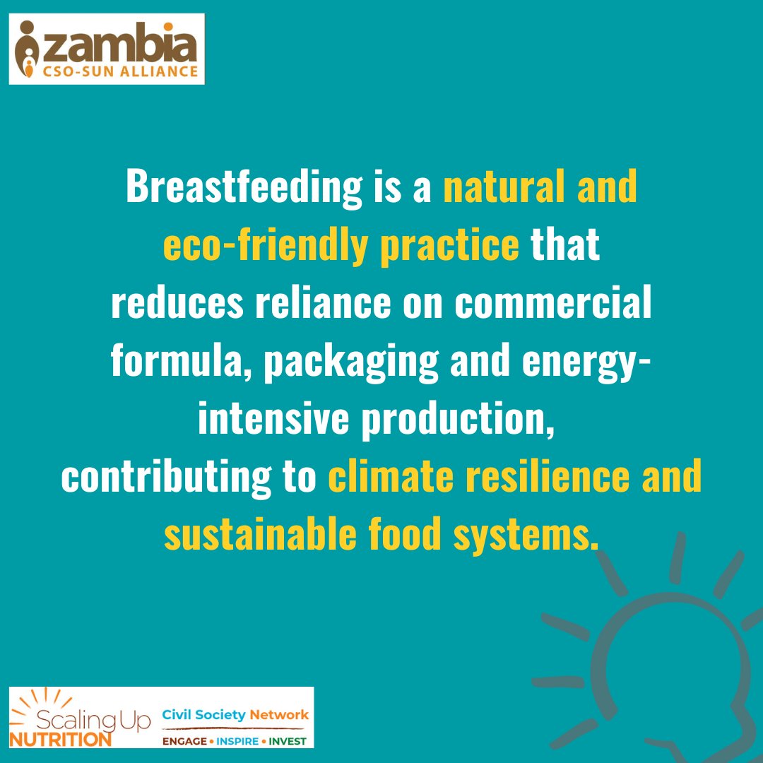 SUN Civil Society (@suncsn) on Twitter photo #WBW2025 day 6: Zambia <a href="/CSOSUN/">CSO-SUN Alliance</a> Alliance shares how breastfeeding supports climate resilience, shared responsibility and healthier generations
Together, we can build #SustainableSupportSystems that empower mothers and protect every child’s future.
#PrioritiseBreastfeeding #WBW2025 day 6: Zambia <a href="/CSOSUN/">CSO-SUN Alliance</a> Alliance shares how breastfeeding supports climate resilience, shared responsibility and healthier generations
Together, we can build #SustainableSupportSystems that empower mothers and protect every child’s future.
#PrioritiseBreastfeeding