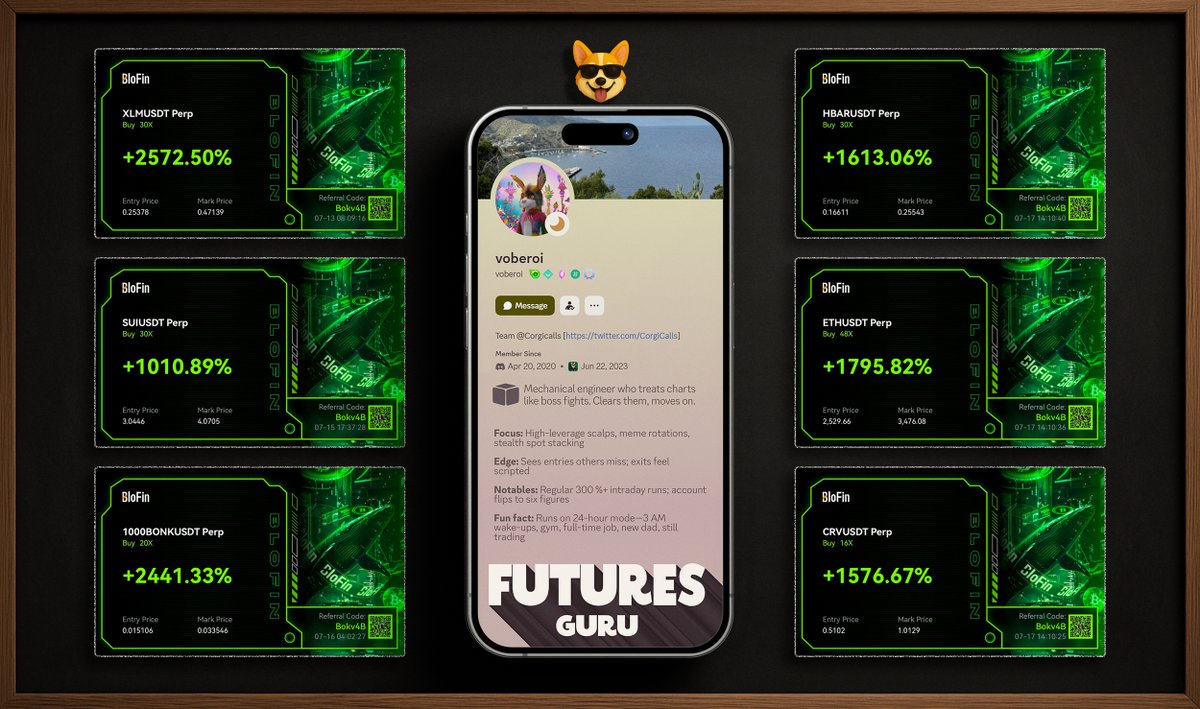 When the dust settles, only a few stand out 🏆

Meet <a href="/voberoi111/">Vaibhav Oberoi</a> – he turns patterns into poetry: $XLM, $BONK, $ETH, $HBAR, $CRV, $SUI
A streak so precise it looked scripted 👀

These were just a few trades from July
August is here...

Are you?
whop.com/corgi-calls