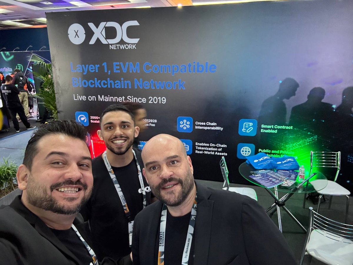 XDCNetwork's tweet image. Greetings from @blockchain_rio 2025 – Latin America’s largest blockchain gathering!
Let’s talk partnerships, use cases, and why enterprises are choosing XDC as their blockchain of choice.

Meet us at Booths A32, A33, &amp;amp; A34 — let&apos;s build, collaborate, and unlock new possibilities.…