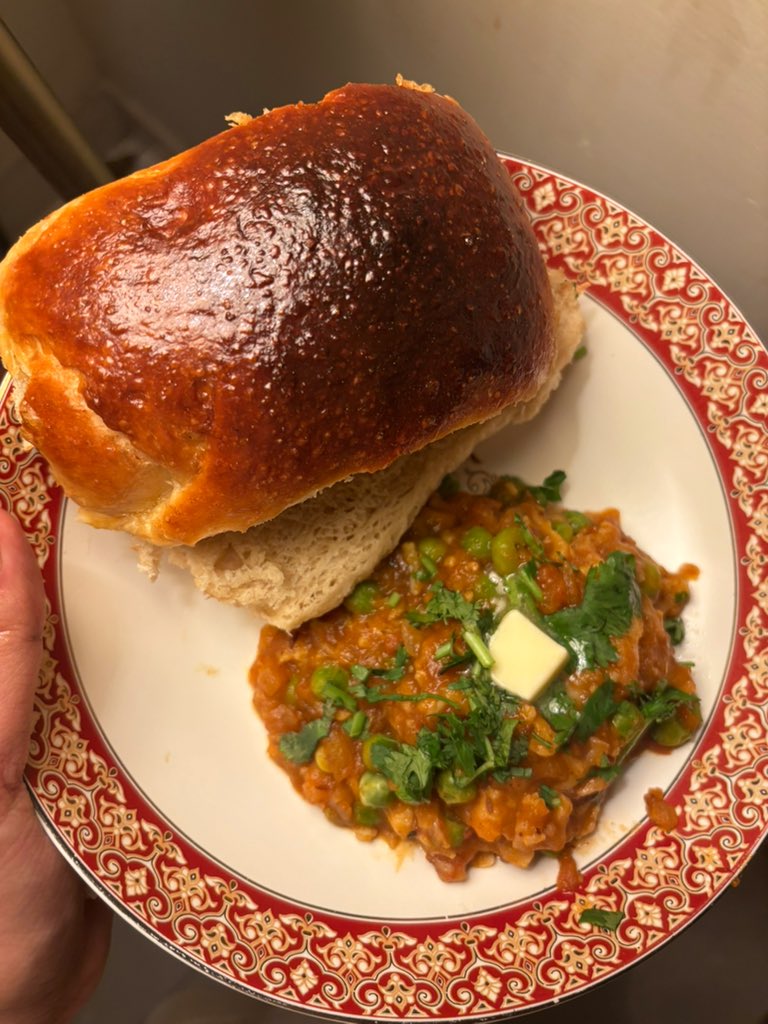 Spent all day making pav from scratch so I could make pav bhaji for dinner 🍞