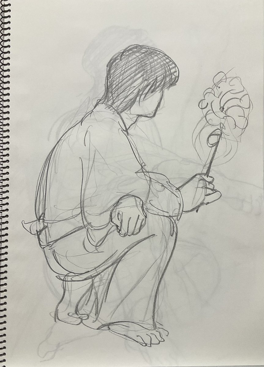 今日はクロッキー会に参加しました！
和のポーズを描いて
涼しい気持ちになれました😊
#絵楽塾