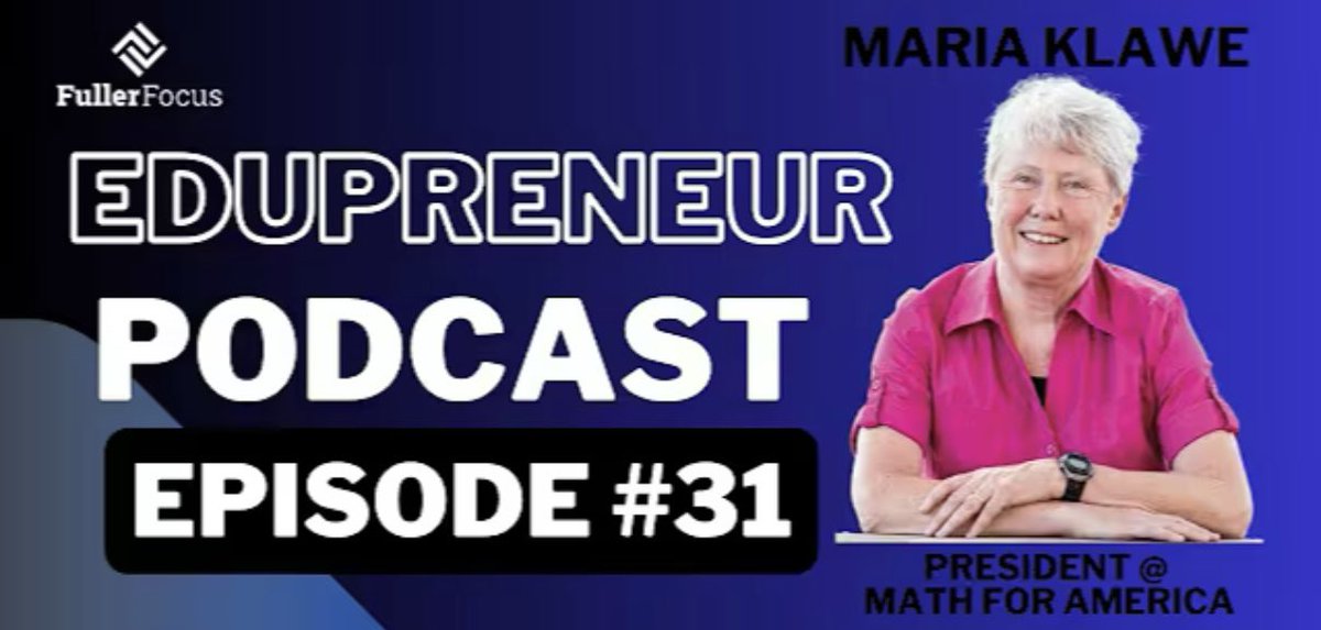 MathforAmerica's tweet image. 🎙️ Math for America President, Maria Klawe, on Math, Equity &amp;amp; the Future of Education 
bit.ly/3J0ZSj7

#MathEducation #EducationEquity #FutureOfLearning
