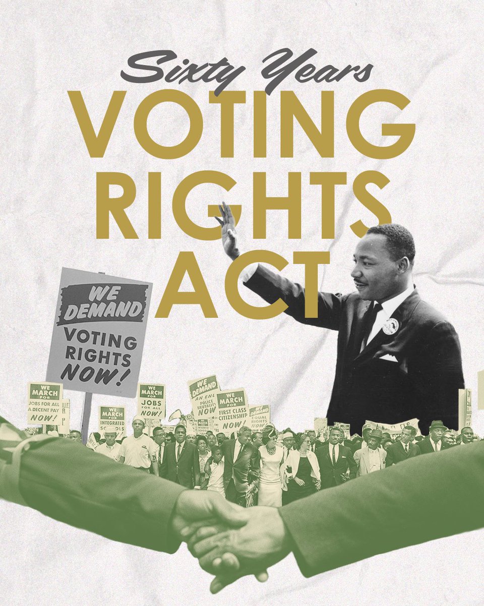 60 years ago today, the Voting Rights Act became law and broke down ...