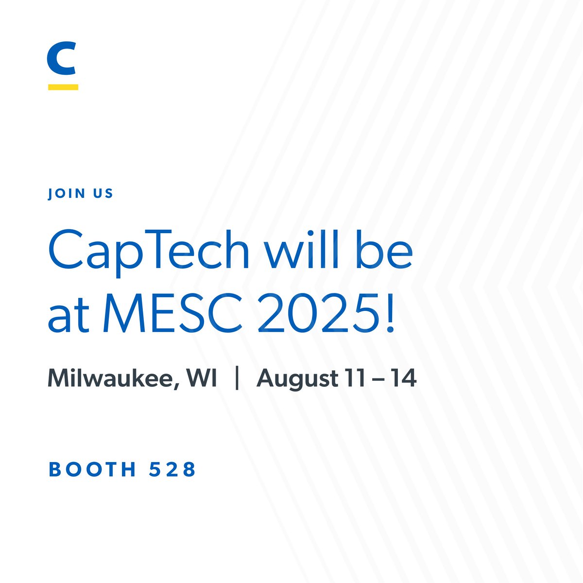 CapTech_Tweets's tweet image. CapTech is heading to Milwaukee next week for MESC 2025!
We’re excited to connect and share insights on how technology is transforming Medicaid systems. #MESC2025
Learn more about our Medicaid solutions and where to find us here: hubs.li/Q03B9Lrs0