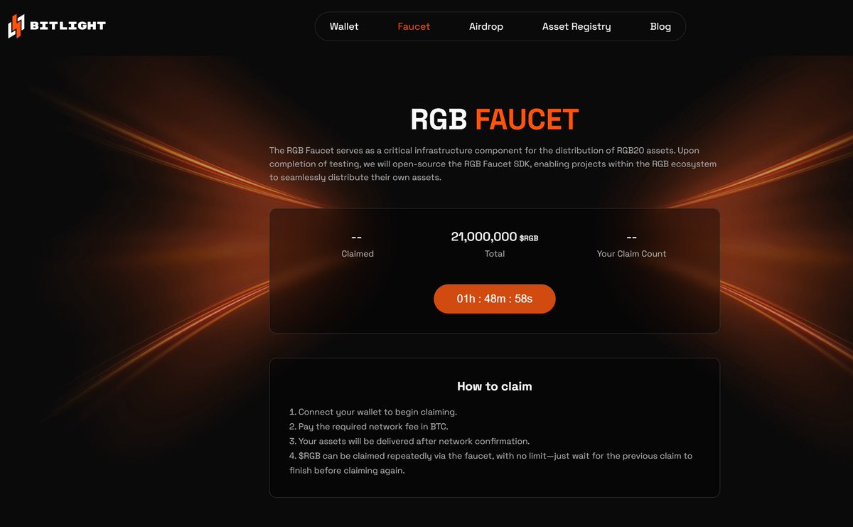 RGB今晚你们准备好了吗，已经预热几个月了
凌晨 1 点开打 
bitlightlabs.com/faucet
--------------------------- 
场外交易进群加微信chx2332回复RGB