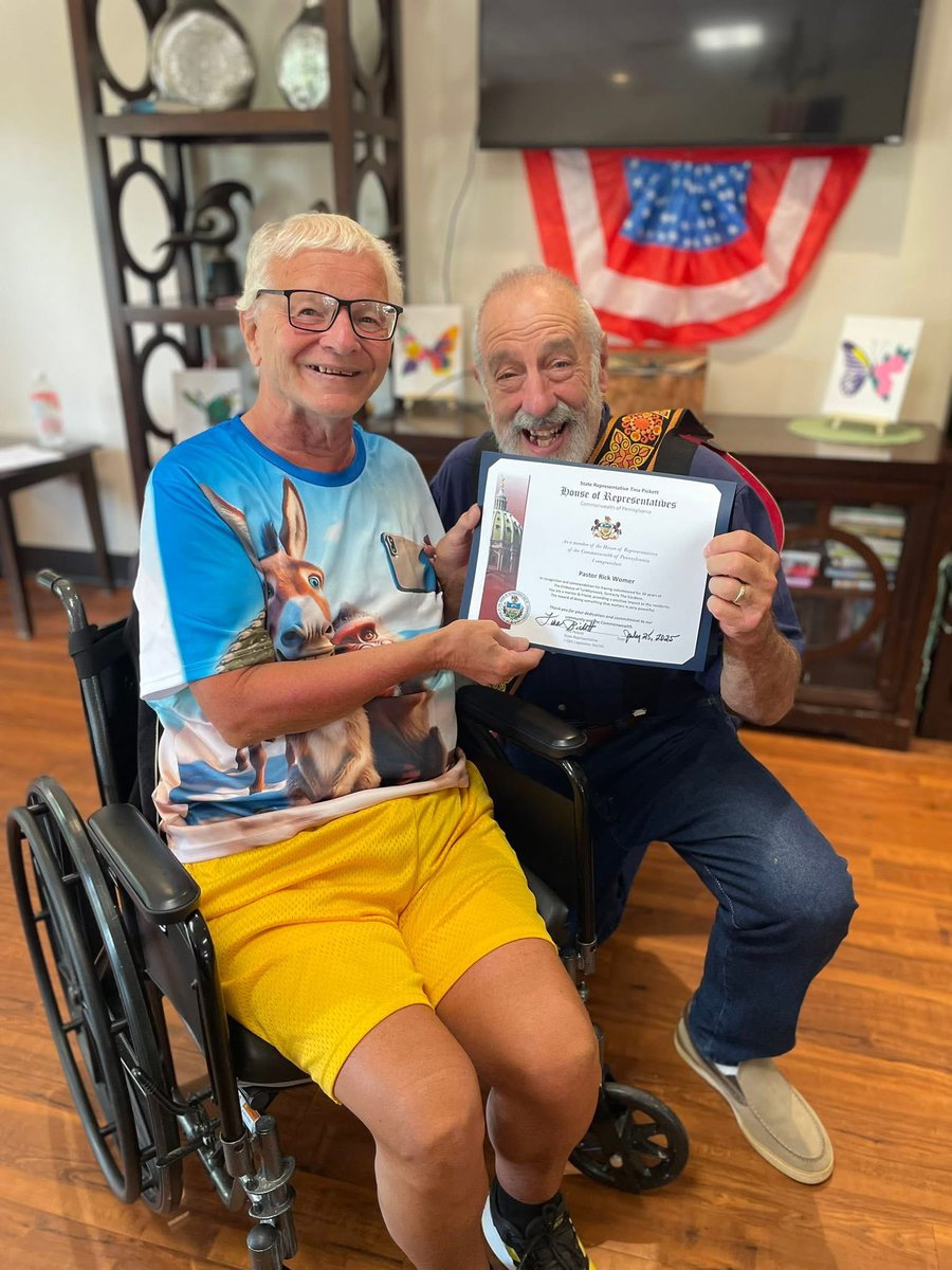 Last week, I was happy to author a House certificate for Pastor Rick Womer to congratulate him on 38 years of volunteering at The Embassy of Tunkhannock. Thank you for being a wonderful member of your community and having a positive impact on our area.