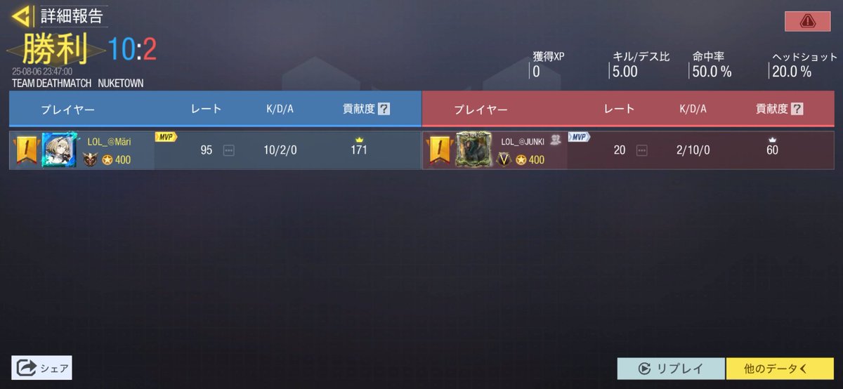 codm_mari's tweet image. 久しぶりにJUNKIさんと砂怠慢した！1回目負けたけど2回目勝てた嬉しい☺またお願いします🙇🏻‍♀️⸒⸒