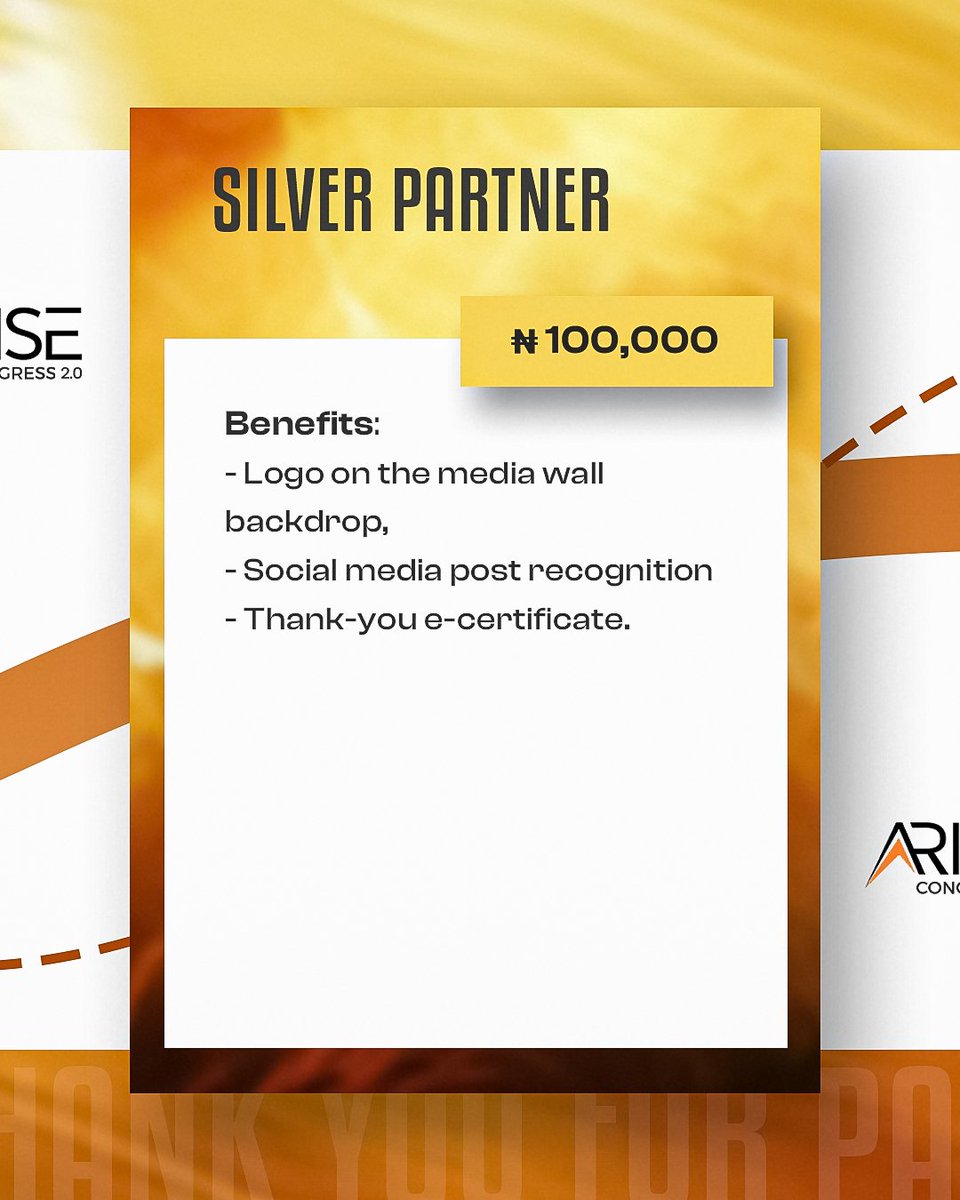Be a Media Partner for Arise Congress! 💥
Choose: Platinum, Gold, Silver, Bronze, Champion Supporter or Friend of Arise.

Partner with us 👉 ariseforimpact.org/mediapartners

#AriseCongress #AriseforImpact #NoYouthNoFuture #NigerianBaptistConvention