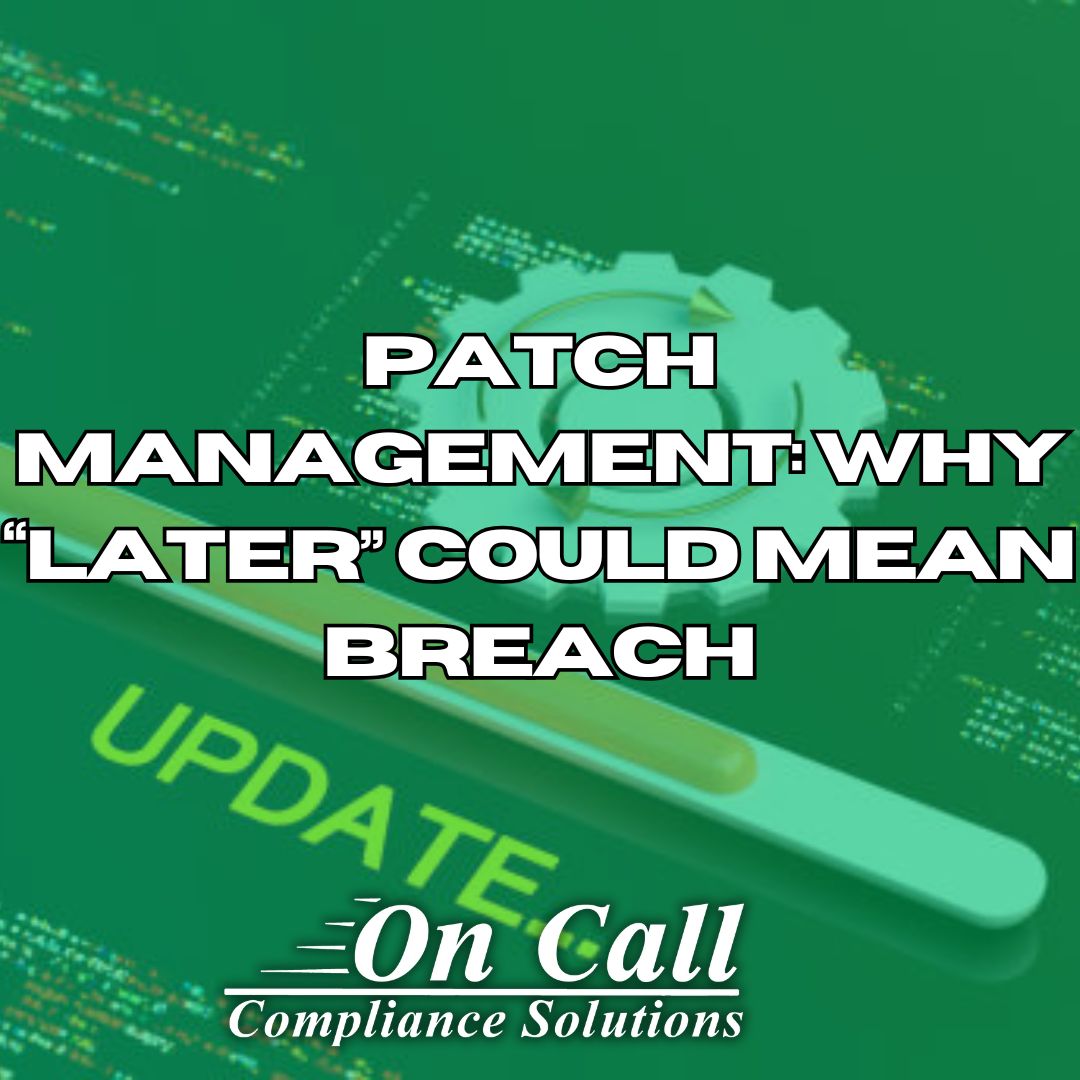 OnCallComputers's tweet image. &quot;Unpatched systems are a favorite target for attackers. Vulnerabilities like Log4Shell, PrintNightmare, and zero-day exploits give hackers easy entry points—and they spread fast.&quot;

#PatchManagement #Compliance #TechTip
