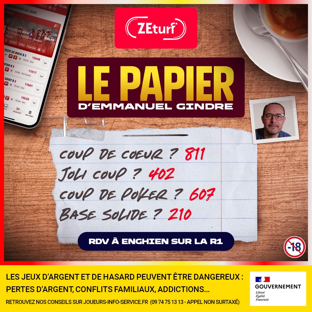 📝 𝐋𝐞 𝐩𝐫𝐨𝐧𝐨 𝐝𝐞 𝐥'𝐞𝐱𝐩𝐞𝐫𝐭

En attendant la réouverture de Vincennes dans 15 jours, c'est à Enghien qu'on peut voir les meilleurs trotteurs !

Suivez les pronos d'Emmanuel Gindre 👉  bit.ly/3J2mXSw