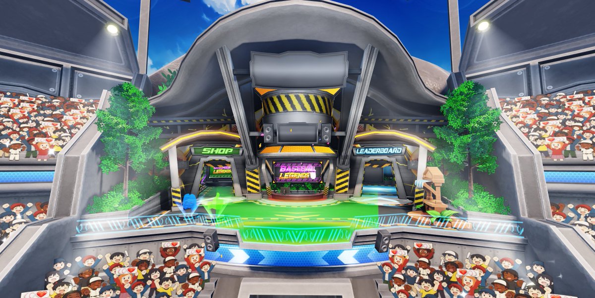 SirRiceyAnime's tweet image. Map Design: Baseball arena I made For &quot;Baseball Legends&quot;! Swipe through the archives —  How does it look? #RobloxDev #Baseball #RobloxLobby #GameDev #Roblox #3DModel