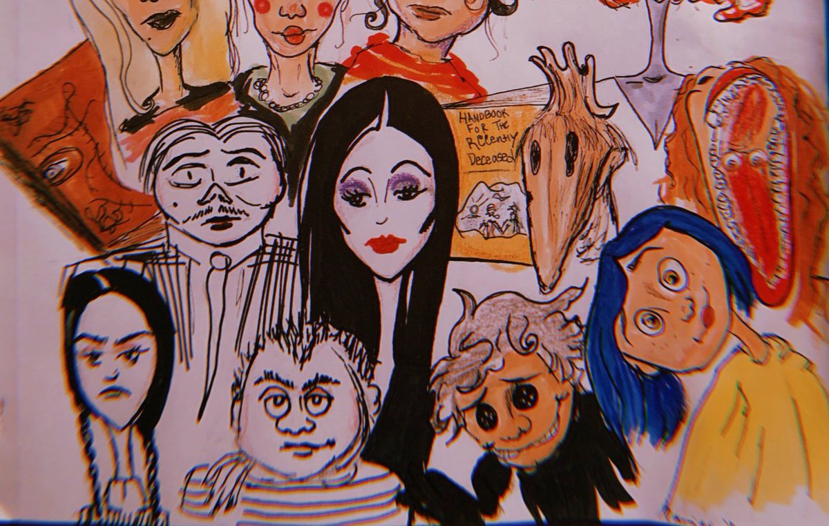 happy wednesday day. some of my addams family art over the years <3 <a href="/netflix/">Netflix</a>