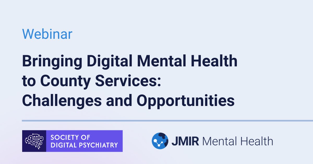 Now available to stream: A timely discussion on bringing #DigitalMentalHealth tools to county services. <a href="/steveschueller/">Stephen Schueller</a> and <a href="/JohnTorousMD/">John Torous, MD MBI</a> explore practical strategies to improve implementation and access.

▶️ Watch the webinar recording: hubs.la/Q03Bydpl0