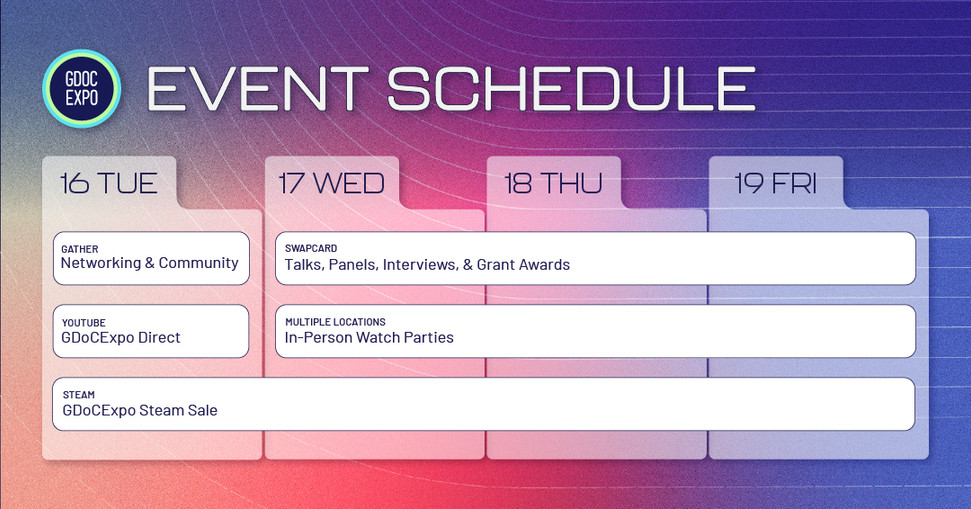 The Game Devs of Color Expo full schedule is out NOW! 🙌🏾

We've got some fabulous speakers for our 10th year, so check them out!

gdoc.events/2025schedule 

In addition to the virtual program, in‑person watch parties are returning this year in New York City and Pittsburgh!