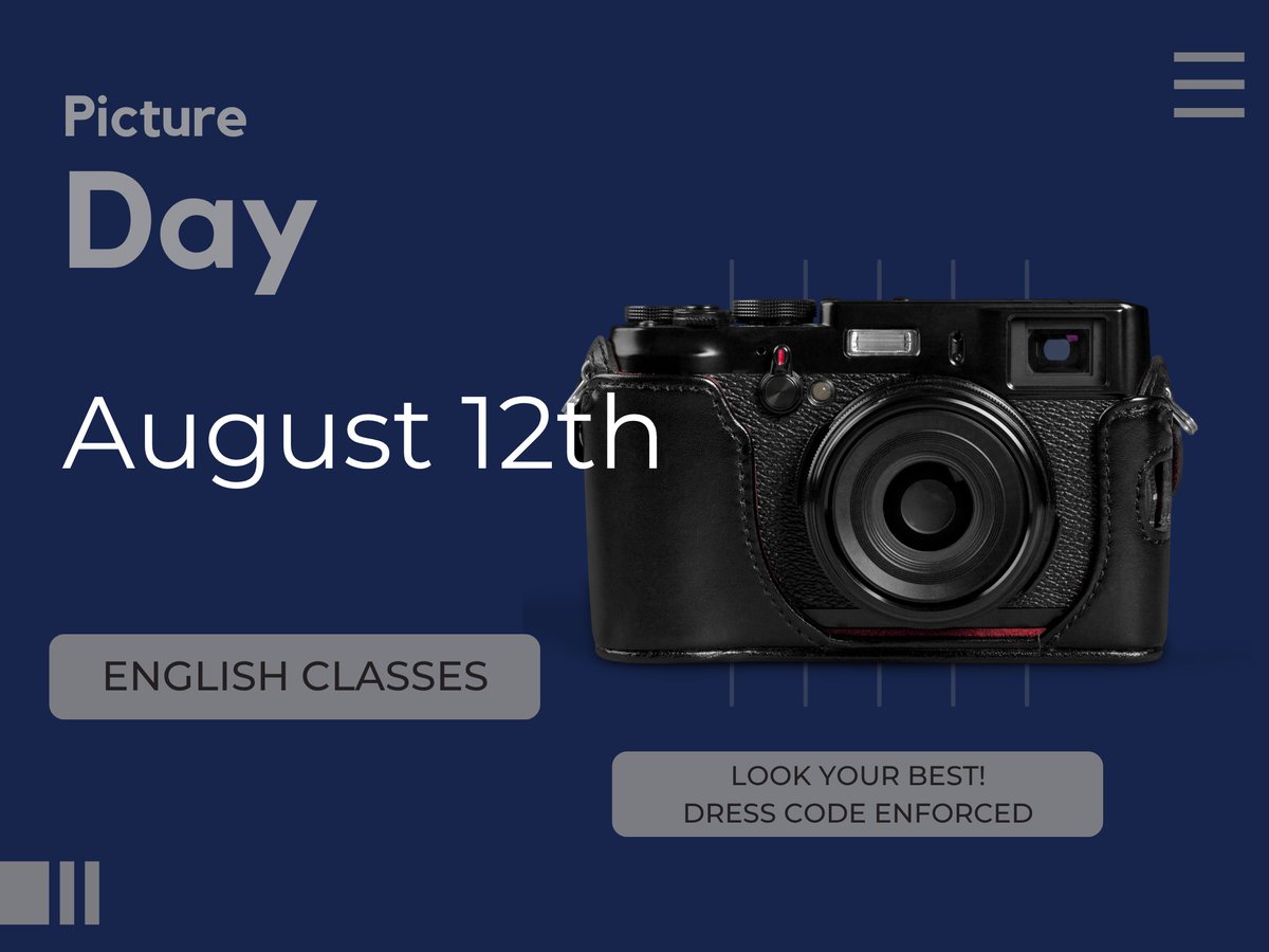 📸 Picture Day &amp; Student IDs – August 12, 2025 🐾
Smile, Wildcats! It’s time to capture those Winning Culture grins!