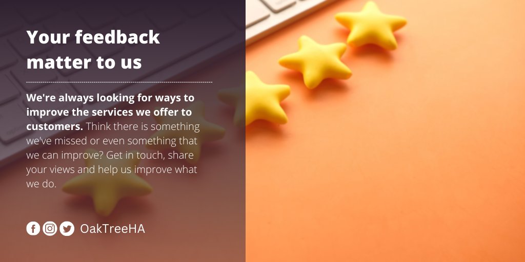 Think that there's something we could improve, let us know. #FeedbackMatters oaktreeha.org.uk/make-a-complai…
