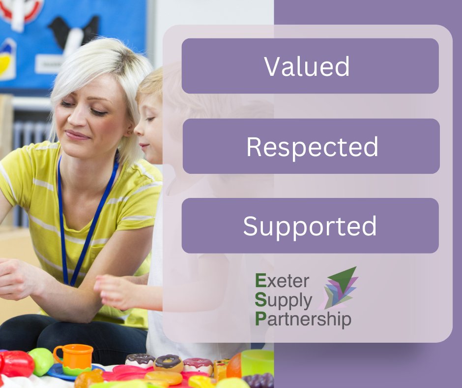 Great teaching deserves to be valued!
At ESP, we believe supply staff should feel respected, supported, and part of something.
It’s one of the reasons schools choose ESP. It’s not just about providing cover — it’s about providing care.
For more info, visit exetersupplypartnership.com
