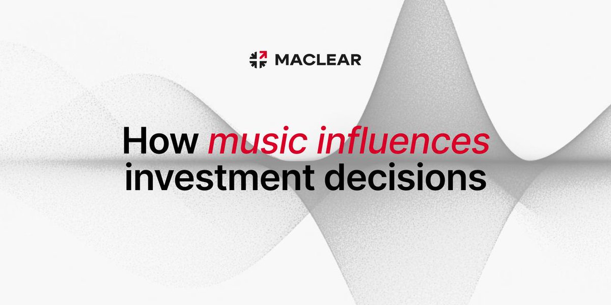 Maclear (@maclear_ch) on Twitter photo Did you know background music can influence your investment decisions?
Slow tunes = riskier bets, upbeat = caution. Favorites spark impulse; anxious music = too safe.
How does music affect your choices?
More on music’s impact: t.me/maclear_channe…
#music #InvestSmart #P2P Did you know background music can influence your investment decisions?
Slow tunes = riskier bets, upbeat = caution. Favorites spark impulse; anxious music = too safe.
How does music affect your choices?
More on music’s impact: t.me/maclear_channe…
#music #InvestSmart #P2P