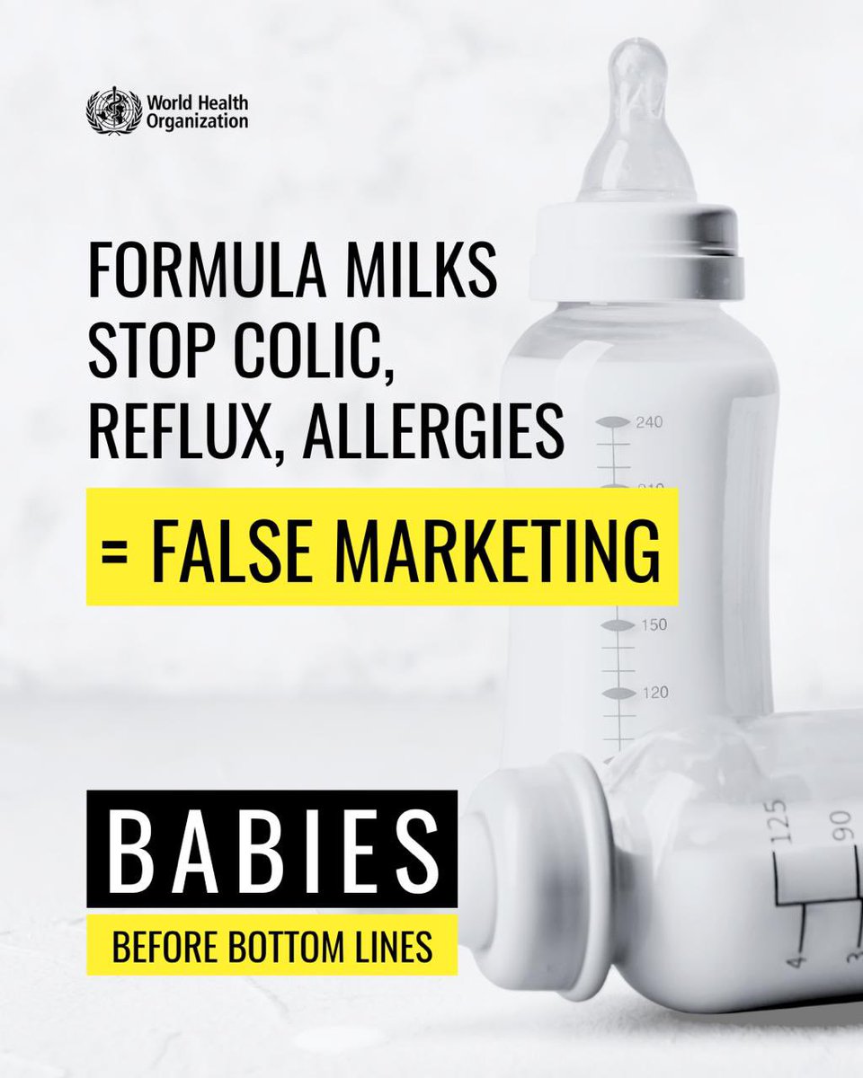 Infant formula companies don't sell nutrition — they sell doubt. Marketing convinces mothers they're not enough. <a href="/WHO/">World Health Organization (WHO)</a> <a href="/ibfanglobal/">IBFAN</a> <a href="/UNICEF/">UNICEF</a>