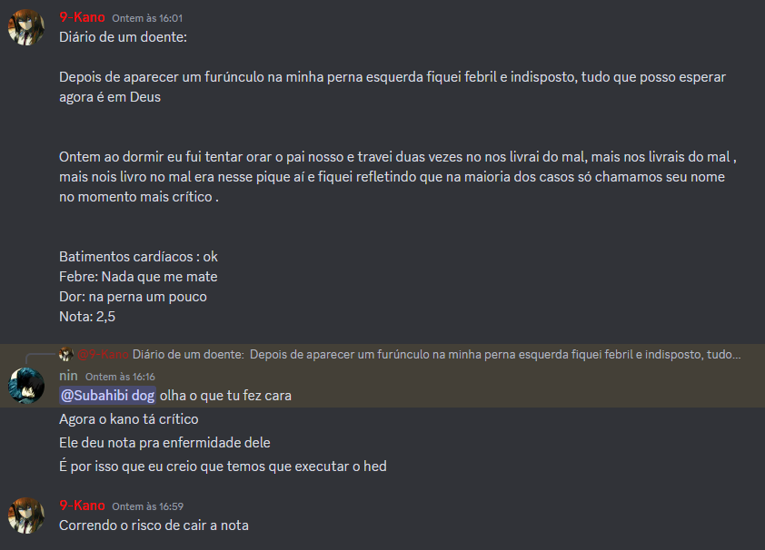 ContextOf53404's tweet image. Cada vez mais o servidor perde seu coração por causa dos cavaleiros apocalípticos das notas quebradas... Malditos críticos geek

"correndo o risco de cair a nota" 
BRUTALITY!