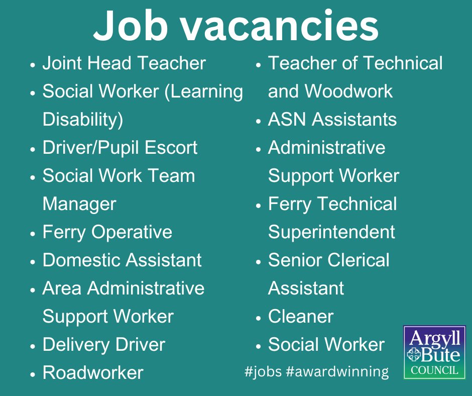 JOBS

New vacancies on our myjobscotland page today:
bit.ly/ABCj0bs #jobs #abplace2b
