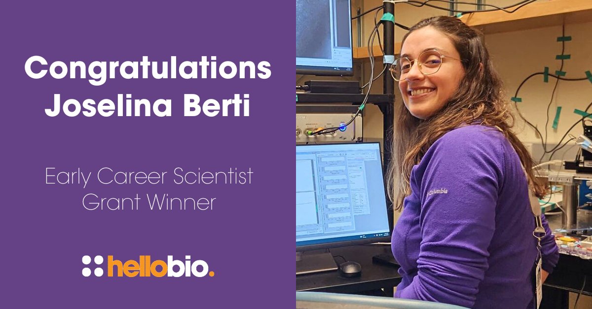 hello_bio's tweet photo. Congratulations to our latest Early Career Scientist Grant winner - @joselinaberti π©βπ¬
Joselina is a PhD student at the Leloir Institute in Argentina who will use her grant to attend a @MBLScience neurobiology course. π§
Find out more here: https://t.co/zEc2K05QeT
#sciencePhD https://t.co/JTjfpIrHXr