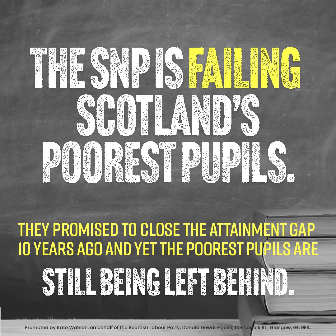 The SNP are still failing the poorest pupils in Scotland despite pledging to close the attainment gap.

Scotland’s education needs a new direction.